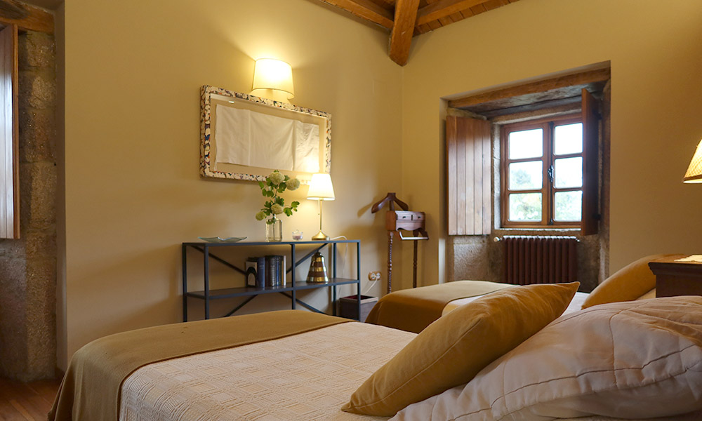 The shared room, two single beds