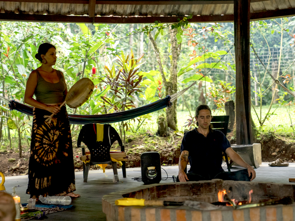 Group ceremony around fire, MAHANSE.
